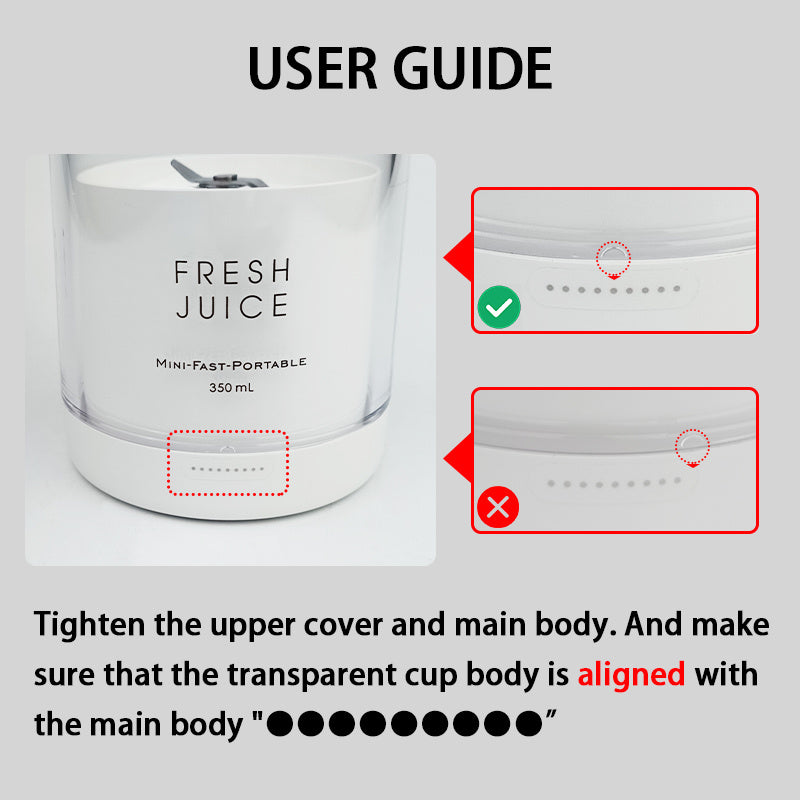 350ml USB Rechargeable Portable Fruit Blender
