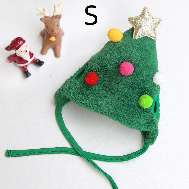 Pet Christmas Hat Saliva Towel Bib