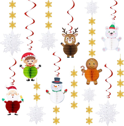 Christmas Honeycomb Ball Ornament Set