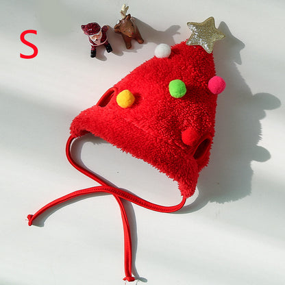 Pet Christmas Hat Saliva Towel Bib