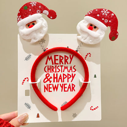 Christmas Hairband Decoration Tree Headband Bow Hair Clip