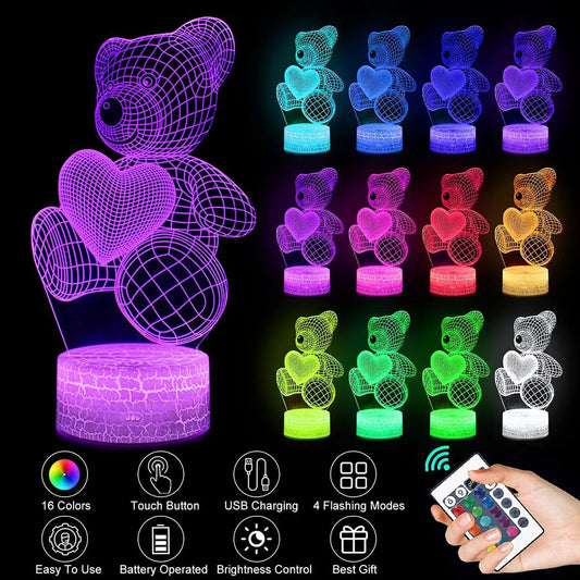 3D USB LED Night Lights
