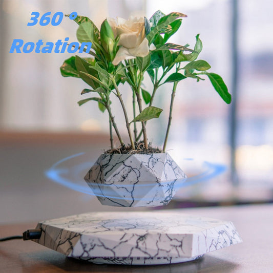Levitating Plant Pot Marble Home Decor